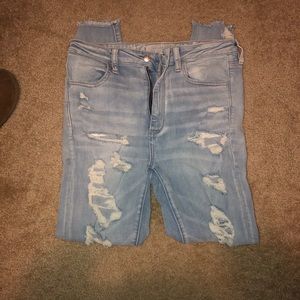 AE next level stretch destroyed denim